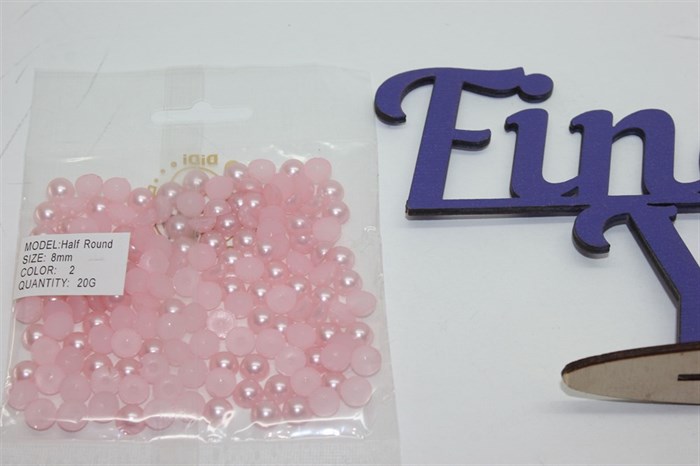 Искусственный жемчуг полубусины 8 мм - фото 20230