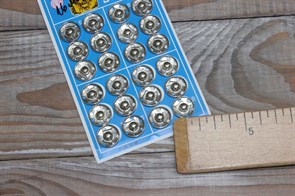 Кнопка пришивная 16 мм цвет никель