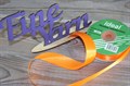Ленты атласные 25 мм. цвет 3020 яр. оранжевый IDEAL уп. 27,4 м - фото 29171