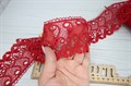 Кружево гипюр арт. TR 1416 цвет красный 70 мм - фото 45812