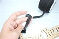 Лента Idealtex нитепрошивная клеевая по косой с нитью 15мм цв.черный арт.5715B - фото 45857